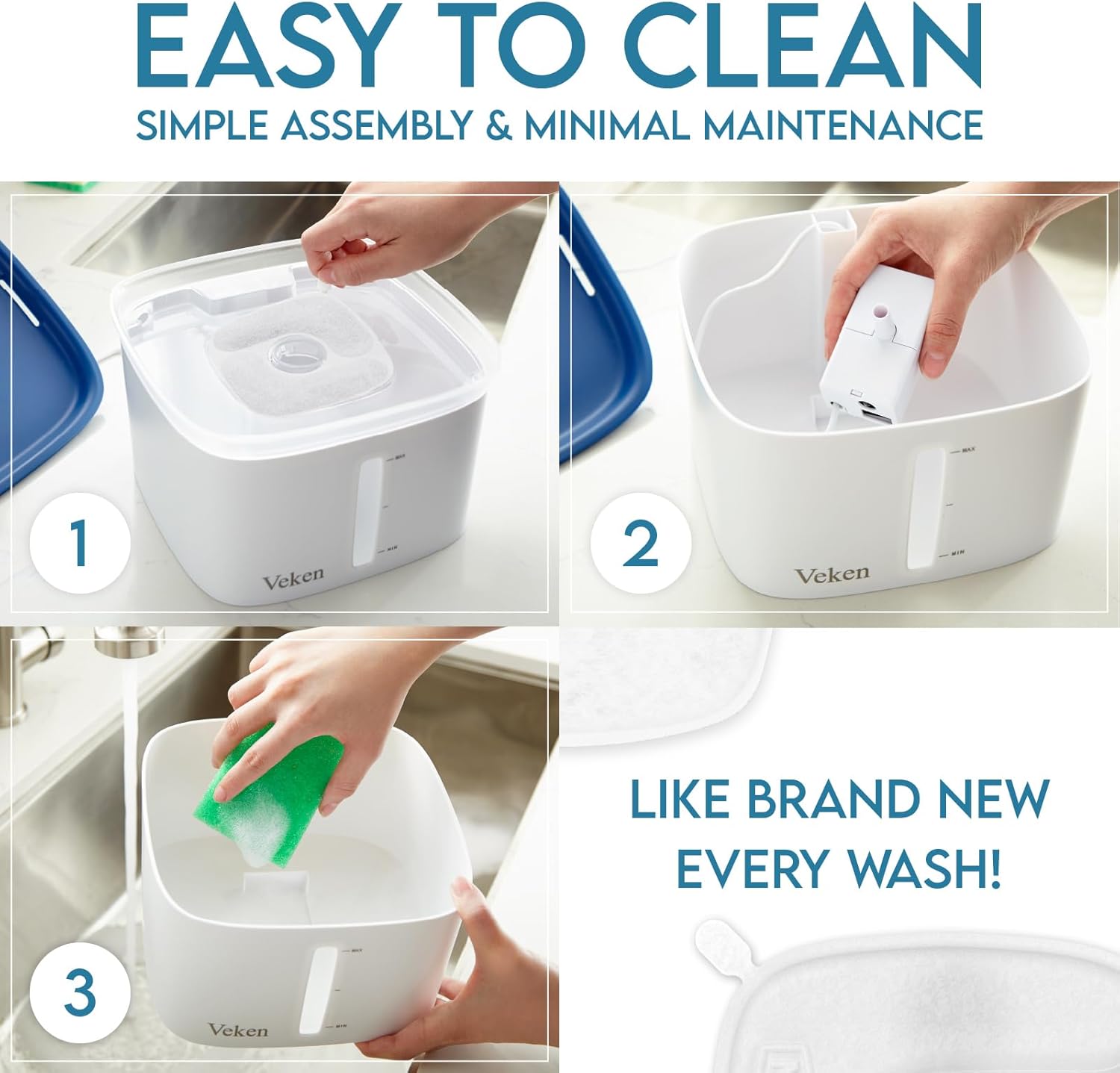 Revolutionary 95Oz Automatic Pet Water Fountain - Award-Winning Design for Cats and Dogs with Replacement Filters (Grey)